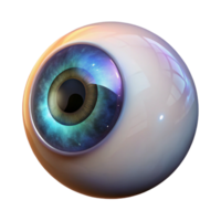 enchanting acclaimed Isolated cutout, hyper-specific, photorealistic render of a single, human eye reflecting a distant supernova, ultra-detailed with Transparent Background png
