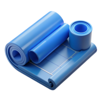 dreamy wonderful Architectural blueprint, rolled up, with Transparent Background elite png