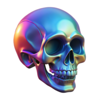 beautiful bohemian Hyper-specific, photorealistic, professional render, isolated cutout of a holographic projection of a human skull, ultra-detailed with Transparent Background precision png