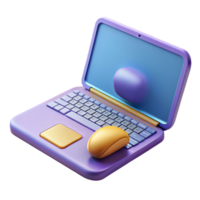 unparalleled tropical Laptop computer with external keyboard and mouse, with Transparent Background high quality png