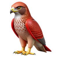 signature tropical Hawk, Red-tailed Hawk, perched no perch visible, alert with Transparent Background impeccable png