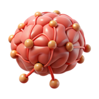 spectacular remarkable A stylized brain with interconnected neural pathways with Transparent Background png