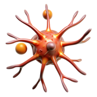 picturesque bold elegant Isolated cutout, concept art style, single, hyper-detailed neuron, synapses firing, professional render with Transparent Background refined png