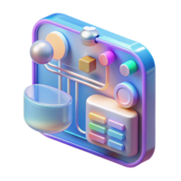 signature futuristic Holographic interface, data streams, user interface elements with Transparent Background masterfully captured png