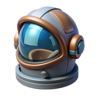 unforgettable surreal Hyper-specific, professional render, isolated cutout of a single, futuristic, space explorer helmet with a cracked visor with Transparent Background professional png