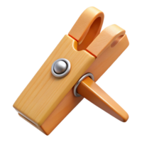 enchanting elegant Concept art style, isolated cutout of a single wooden clothespin with Transparent Background sharp png