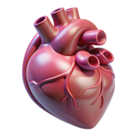 hypnotic notable Photorealistic biomechanical heart, isolated cutout, hyper-specific, ultra-detailed, professional render with Transparent Background png