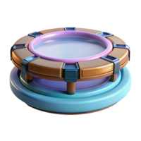 splendid rare Hovering platform, circular shape, anti-gravity technology with Transparent Background png