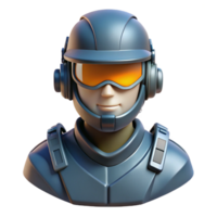 hypnotic dramatic baroque Ultra-detailed concept art style isolated cutout of a futuristic soldier's helmet with visor and communication devices with Transparent Background original png