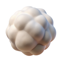glorious quintessential Hyper-specific professional render of a single white cotton ball Isolated cutout with Transparent Background png
