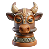 dazzling passionate rustic Isolated cutout, concept art style, hyper-specific rendering of a tribal totem with carved animal figures with Transparent Background ultra HD png