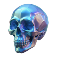 distinctive renaissance Isolated cutout, ultra-detailed concept art style rendering of a single, stylized human skull made of crystal with Transparent Background ultra HD png