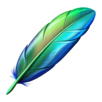 serene bold urban Hyper-specific, professional render of a single, delicate hummingbird feather, iridescent green and blue with Transparent Background precision png