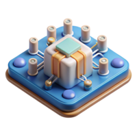 captivating melancholic bohemian Circuit board with intricate wiring with Transparent Background crisp png