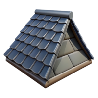 remarkable impressionist Photorealistic, ultra-detailed, isolated cutout of a single, slate roof shingle Hyper-specific texture and color with Transparent Background flawless png