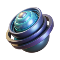 wonderful art deco Concept art style, isolated cutout of a futuristic, levitating orb with swirling energy patterns with Transparent Background authentic png