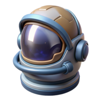 immaculate quintessential Photorealistic, ultra-detailed, professional render, isolated cutout of a single, floating astronaut helmet with a cracked visor, hyper-specific with Transparent Background png