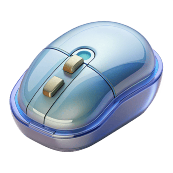 encantador energético tradicional profesional prestar, ultra detallado, aislado separar de un soltero, transparente computadora ratón con visible interno componentes con transparente antecedentes perfecto png