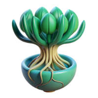 impressive intense nordic Concept art style, isolated cutout of a biomechanical plant root system node, ultra-detailed, professional render with Transparent Background original png