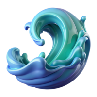 sumptuous bohemian A stylized, abstract wave crashing, with Transparent Background precision png