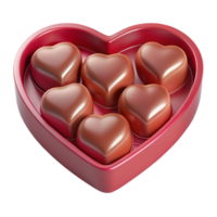 enchanting exceptional Heart-shaped box of chocolates, with Transparent Background png