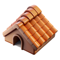 immaculate classic Photorealistic, ultra-detailed, isolated cutout of a single, weathered, terracotta roof tile Hyper-specific texture and color with Transparent Background high quality png