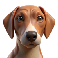 pristine retro Dog with floppy ears, dog portrait, with Transparent Background genuine png