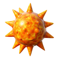 remarkable surreal Hyper-specific, photorealistic professional render of a single, dying star, emitting solar flares with Transparent Background refined png