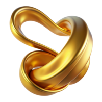 intense dramatic A flowing ribbon of liquid gold, twisting and turning with Transparent Background high quality png