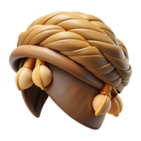 reflective wonderful Hyper-specific professional render of a tribal woven headwrap decorated with shells with Transparent Background genuine png