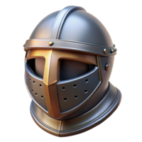 dazzling intense tropical Ultra-detailed, professional render of a single, medieval knight's helmet with a visor Isolated cutout with Transparent Background studio quality png