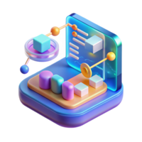 romantic sumptuous Holographic interface, data streams, user interface elements with Transparent Background exclusive png