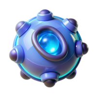 dynamic splendid Isolated cutout, concept art style render of a single, glowing, futuristic energy cell Ultra-detailed with Transparent Background crisp png