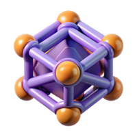 quintessential futuristic Concept art style, isolated cutout of a single, self-assembling, nanotech architectural component with Transparent Background sharp png