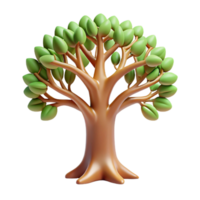 serene energetic contemporary Concept art style hyper-specific isolated cutout of a single stylized tree of life with intricate branches with Transparent Background museum quality png