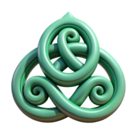 elegant surreal Concept art style, ultra-detailed, professional render of a single Celtic Triskele symbol, isolated cutout, hyper-specific with Transparent Background fine detail png