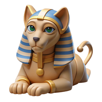 dazzling dynamic rustic Sphinx, riddle-posing creature, with Transparent Background elite png