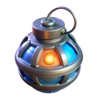 breathtaking coveted Plasma grenade with glowing core with Transparent Background png