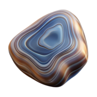 hypnotic contemporary Concept art style, isolated cutout of a single, polished agate slice with intricate banding patterns with Transparent Background impeccable png