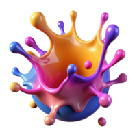 passionate majestic A dynamic splash of paint, vibrant and expressive with Transparent Background handcrafted png
