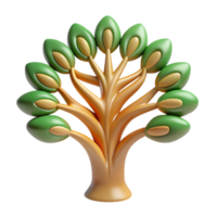 quintessential retro A stylized tree of life, abstract and symbolic with Transparent Background flawless png