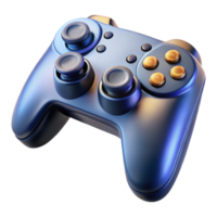 reflective exquisite Ultra-detailed professional render of a single gaming controller with custom paint job, isolated cutout with Transparent Background gallery standard png