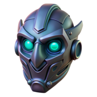 dreamy dramatic Cyberpunk mask, glowing eyes, intricate design with Transparent Background sharp png