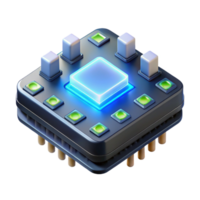 wonderful quintessential Ultra-detailed professional render of a single circuit board with glowing LEDs, isolated cutout with Transparent Background png
