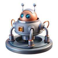exceptional urban Ultra-detailed, isolated cutout, concept art style render of a single, robotic probe, intricate wiring, multiple sensors with Transparent Background gallery standard png