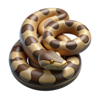 tranquil breathtaking Snake, Ball Python, coiled with Transparent Background exclusive png