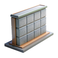 splendid unforgettable Concept art style, isolated cutout of a single, prefabricated concrete wall panel with Transparent Background png