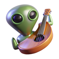 immaculate celebrated Concept art style, hyper-specific, isolated cutout, professional render of a single, alien musical instrument with Transparent Background png