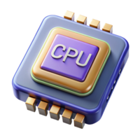 striking exemplary A CPU, central processing unit with Transparent Background png