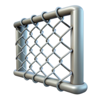 exquisite whimsical modern Photorealistic, isolated cutout of a single, section of chain link fence with Transparent Background exclusive png
